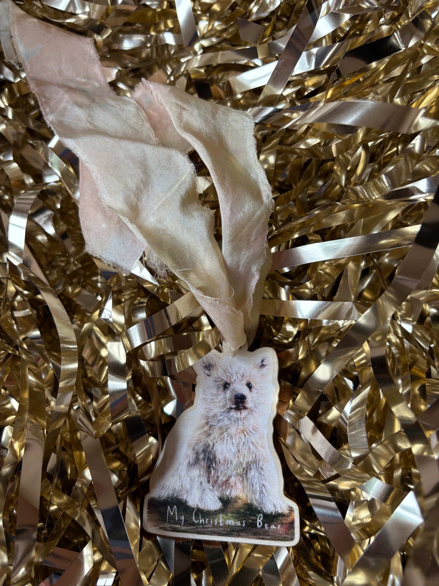 My Christmas Bear Wooden Tag