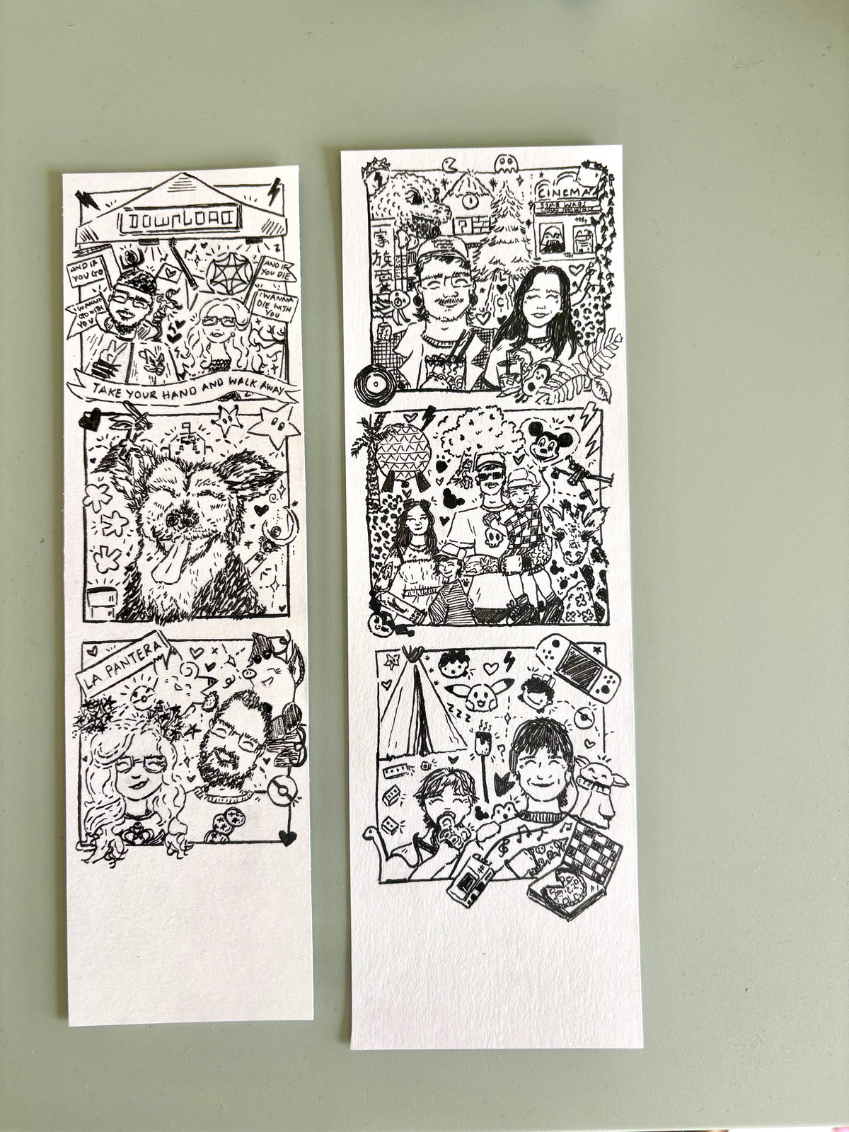 Custom Illustrated Photo Strip Portrait