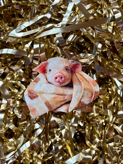 Pig in Blanket Paper Bookmark