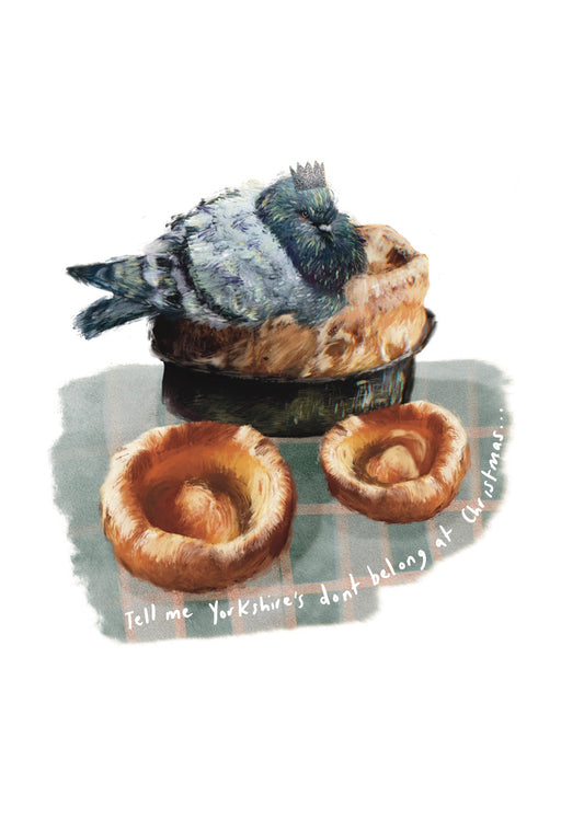 Pigeon Pudding Christmas Card