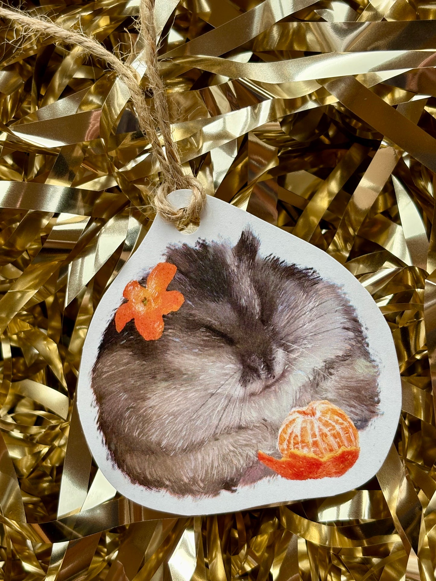 Holly Jolly Hamster Gift Tags Set of 3