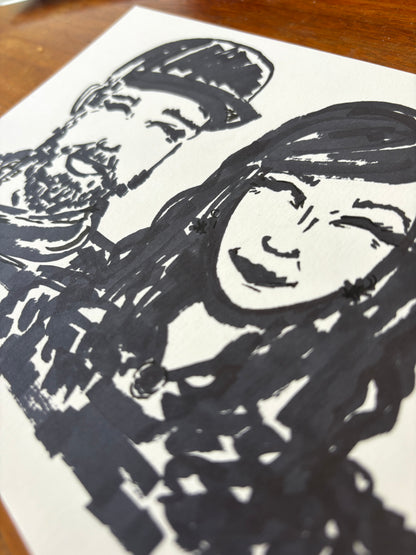 Hand drawn Inky Portrait