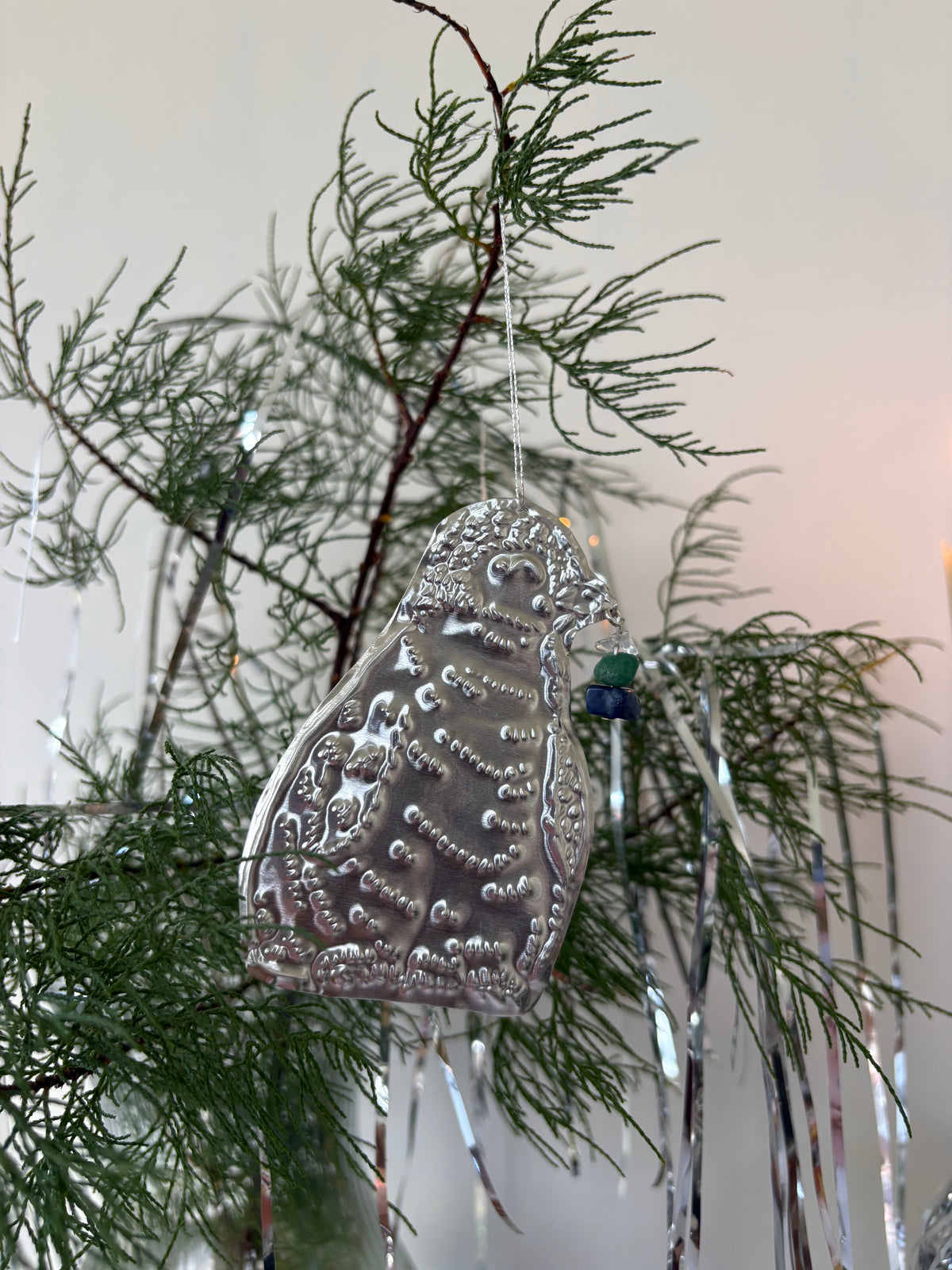 Penguin Tin Embossed Decoration