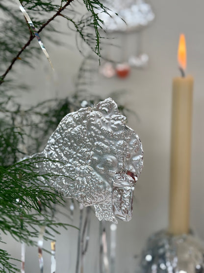 Large Round Pigeon Embossed Hanging with Custom Charm
